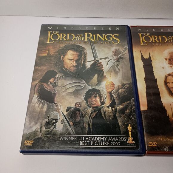 Lord of the Rings-Motion Picture Trilogy DVD 3 Movie Lot Two Towers Return King - Picture 8 of 16